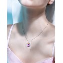 Tusuzik Women's Aurora Borealis Necklace with Swarovski Crystal Triangle Pendant Necklace Birtherday Jewelry Gifts for Her