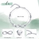 Tusuzik Gift for Women,Bracelet For Women 925 Sterling Silver Infinity Bracelets Jewelry Gifts For Women Wife