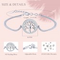 Tusuzik Tree of Life 925 Sterling Silver Bracelet for Women with Cubic Zirconia Jewelry Gifts for Women Mom Wife