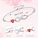 Bracelets for Womens 925 Sterling Silver Infinity Love Heart Bracelets for Mum Mothers Day Gifts from Daughter Happy Birthday Mum Ladies Jewellery