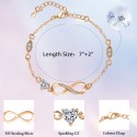 Gift for Women,Infinity Bracelet For Women with Rose Gold Plated 925 Sterling Silver Infinity Bracelets Jewelry Gifts For Women