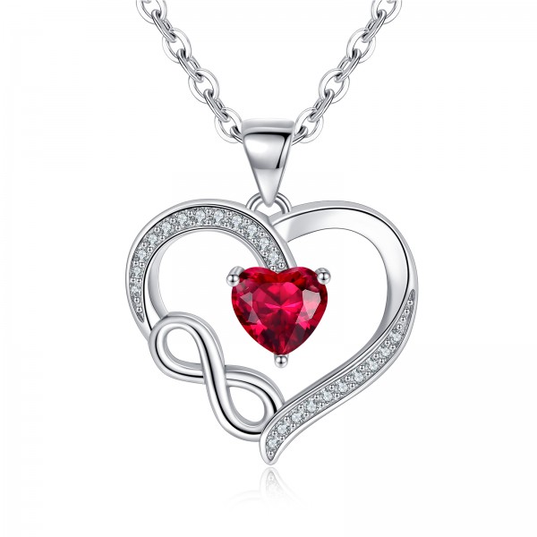 Necklaces for Women Infinity Heart Pendant Necklace Filled 925 Sterling Silver Romantic Anniversary Jewellerys for Her 