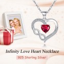 Necklaces for Women Infinity Heart Pendant Necklace Filled 925 Sterling Silver Romantic Anniversary Jewellerys for Her 