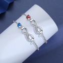 Infinity Bracelets for Womens Jewellery 925 Sterling Silver Bracelet ladies Love Heart Bracelets Mother Gifts for Mum Women