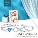 Infinity Bracelets for Womens Jewellery 925 Sterling Silver Bracelet ladies Love Heart Bracelets Mother Gifts for Mum Women