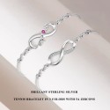 Tusuzik Infinity Love Bracelets for Women, 925 Sterling Silver Bracelet for Mom Anniversary Mothers Day Jewelry Gift Birthday Gifts for Mother Mom from Daughter Son