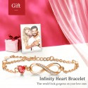 Bracelet For Women Rose Gold Plated 925 Sterling Silver With Zirconia Infinity Love Heart Bracelets Jewelry Gifts For Women