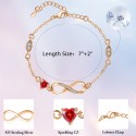 Bracelet For Women Rose Gold Plated 925 Sterling Silver With Zirconia Infinity Love Heart Bracelets Jewelry Gifts For Women