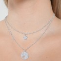 Silver Necklaces for Women 925 Sterling Silver Necklace Dainty Star Necklace with Shiny CZ Christmas Jewelry Gifts for Women Girls