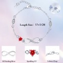 Tusuzik Bracelet For Women 925 Sterling Silver With Zirconia Infinity Love Heart Bracelets Valentine's Jewelry Gifts For Women Wife